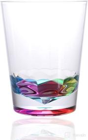 img 1 attached to 🌈 Get Colorful with BPA Free 14oz and 22oz Acrylic Glasses - Set of 8, Vibrant Rainbow Design!