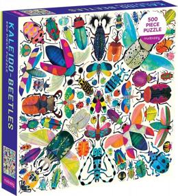 img 4 attached to Mudpuppy Kaleido-Beetles Пазл из 500 деталей - красочные жуки, расположенные в сложном калейдоскопическом узоре для детей от 8 лет