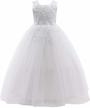lace flower girl dress for weddings, pageants, and special occasions - weileenice big girls bridesmaid ball gown logo