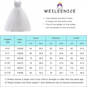 img 3 attached to Lace Flower Girl Dress For Weddings, Pageants, And Special Occasions - Weileenice Big Girls Bridesmaid Ball Gown