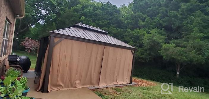 img 1 attached to 12' X 16' Hardtop Gazebo: Galvanized Steel Outdoor Canopy With Double Roof, Aluminum Frame & Netting/Curtains For Garden, Patio, Lawns & Parties review by Alan Sitton