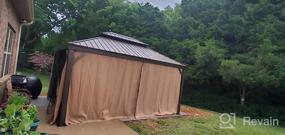 img 6 attached to 12' X 16' Hardtop Gazebo: Galvanized Steel Outdoor Canopy With Double Roof, Aluminum Frame & Netting/Curtains For Garden, Patio, Lawns & Parties
