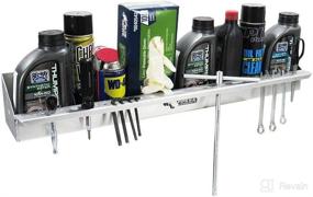 img 3 attached to 🚚 Pit Posse Silver Aluminum Enclosed Race Trailer Shop Garage Storage Organizer - Versatile All-Purpose Shelf