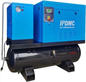 img 1 attached to HPDAVV Total Rotary Screw Air Compressor With Tank & Refrigerated Dryer - 7.5HP / 5.5KW - 29-25CFM/125-150PSI - 230 V/3-Phase/60Hz - 80 Gallon ASME Tank All-In-One Industrial Air Compressed System