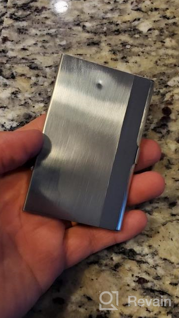 img 1 attached to Stylish And Compact Stainless Steel Business Card Holder - Holds 18 Cards In Your Pocket review by Jacob Brooks