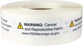 img 3 attached to California Proposition 65 Cancer And Reproductive Harm Adhesive Warning Labels, Short-Form Sticker Pack, 0.5" X 1.5", Pack Of 500