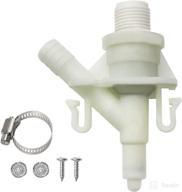 🚽 rv water valve kit for sealand/dometic toilets 300, 301, 310, 311, 320, 321 series - compatible with camper trailer toilets - pedal-flush toilet with included hardware logo