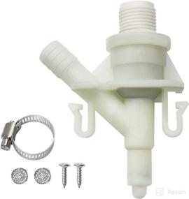 img 4 attached to 🚽 RV Water Valve Kit for Sealand/Dometic Toilets 300, 301, 310, 311, 320, 321 Series - Compatible with Camper Trailer Toilets - Pedal-flush Toilet with Included Hardware