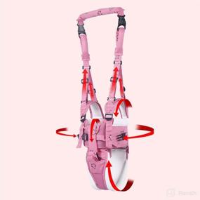 img 1 attached to 👶 VOOADA Baby Walker Assistant Toddler Leash Safety Harness Leash Infant Belt (Red)