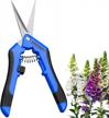 stainless steel pruning shears 6.5 inch garden hand pruner with precision blades for gardening and trimming - fixsmith 1 pack, blue color. logo