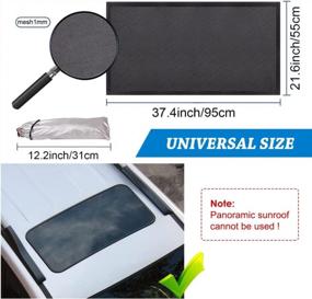 img 2 attached to Magnetic Car Sunroof Sun Shade Net Breathable Mesh Cover - 10 Sec Quick Install, Adsorption Soft Magnetic Technology, UV Protection For Camping & Parking Trips