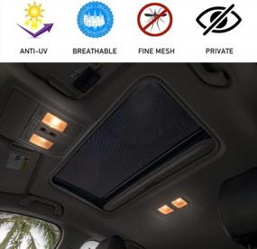 img 3 attached to Magnetic Car Sunroof Sun Shade Net Breathable Mesh Cover - 10 Sec Quick Install, Adsorption Soft Magnetic Technology, UV Protection For Camping & Parking Trips