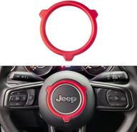 🚙 enhance your jeep wrangler jl jk gladiator: yfrauto steering wheel cover decals & red interior accessories (2018-2022) логотип