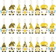 25-pack yellow honeybee gnome with hat деревянный кулон для летнего декора тематической вечеринки с животными, подвесная бирка с веревкой на день рождения и праздничные вечеринки - watinc логотип