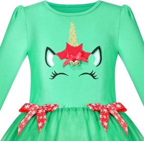 img 2 attached to Sunny Fashion Girls Christmas Sleeve Girls' Clothing : Dresses