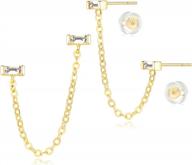 stylish and hypoallergenic gold chain earrings - best gift for women by loyata logo