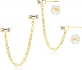 img 4 attached to Stylish And Hypoallergenic Gold Chain Earrings - Best Gift For Women By LOYATA