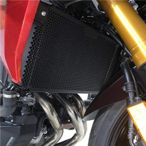 img 3 attached to 🏍️ MT09 Motorcycle Radiator Grille Guard Cover: Ultimate Protection for MT 09 (2017-2020) - Black Aluminum Alloy Compatible