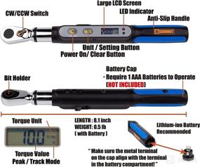 img 2 attached to 🔧 Summit Tools Bit-Head Digital Torque Wrench: Reliable Peak Torque Measurement, 1/4 inch Drive Adapter, Compact & Calibrated Design for Superior Performance (BMS2-020CN-S)