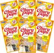 soft and chewy grain-free chicken cat treats with vitamin e - 24 tubes (4 per pack) - inaba churu pops logo