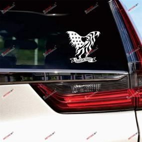 img 3 attached to Premium American USA Flag Decal Sticker - 6'' White Bald 🦅 Eagle Car Vinyl with 'In God We Trust' - No Background Design