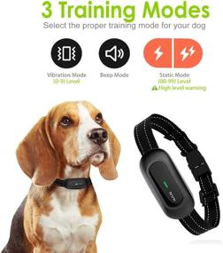 img 2 attached to 🐶 NVK Rechargeable Dog Training Collar: Beep, Vibration, and Shock Modes, Waterproof Collar, No Remote