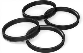 img 1 attached to Scion Mazda Toyota Hubcentric Rings 54.1Mm To 67.1Mm ID - Black Poly Carbon Plastic (Pack Of 4)
