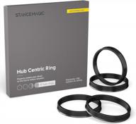 scion mazda toyota hubcentric rings 54.1mm to 67.1mm id - black poly carbon plastic (pack of 4) логотип
