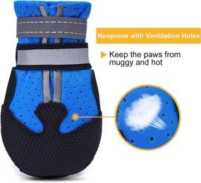 img 3 attached to 🐾 Dimicoo Breathable Dog Boots: Nonslip, Rubber Soft Sole, Blue XXL - Perfect for Summer (Pack of 4)