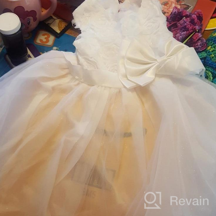 img 1 attached to Stunning Mallimoda Lace Tulle Flower Princess 👗 Wedding Dress – Perfect for Toddler and Baby Girl review by Don Devine