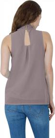 img 1 attached to Stylish Summer Tank Tops: YMING Womens Loose Chiffon Blouses In Solid Colors With Halter Neck And Plus Sizes
