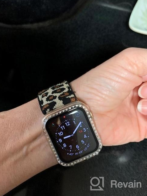 img 1 attached to Upgrade Your Apple Watch With YOSWAN Stretchy Loop Strap - Compatible For IWatch Series SE/7/6/5/4/3/2/1 - Stylish And Comfortable Elastic Wristbelt review by Laura Bobzien