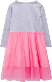 img 3 attached to 🌈 Auranso Rainbow Girls' Sleeve Cotton Dresses: Vibrant Clothing for Trendy Girls