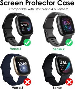 img 3 attached to KIMILAR 3-Pack Ultra-Thin TPU Plated Bumper Cases For Fitbit Sense 2/Versa 4, Full Cover Protective Screen Protector Compatible With Sense 2 Advanced Smartwatch