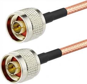 img 3 attached to Eightwood N Male To N Male Jumper RG400 Low Loss Coaxial Cable 3 Feet For 4G LTE Antenna,WiFi Antenna, Antenna Router, Ham Radio