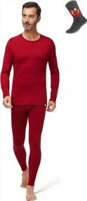 img 4 attached to Men'S Merino Wool Thermal Underwear Set - 100% Natural Naturwool Base Layer, Top And Bottom