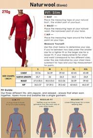 img 3 attached to Men'S Merino Wool Thermal Underwear Set - 100% Natural Naturwool Base Layer, Top And Bottom
