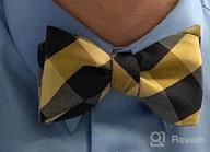 img 1 attached to Stylish Check Plaid Bow Tie And Pocket Square Set For Formal Events And Weddings review by Jeff Sprunk