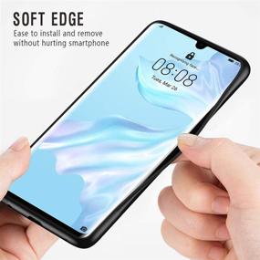 img 2 attached to 😺 Eouine Huawei P30 Pro Case | Black Cat Pattern | Anti-Scratch Shockproof Tempered Glass Cover with Soft Silicone Bumper | Compatible with Huawei P30 Pro Smartphone