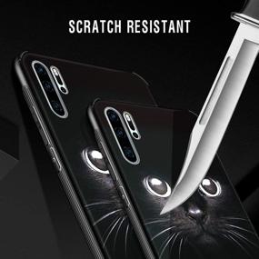 img 3 attached to 😺 Eouine Huawei P30 Pro Case | Black Cat Pattern | Anti-Scratch Shockproof Tempered Glass Cover with Soft Silicone Bumper | Compatible with Huawei P30 Pro Smartphone