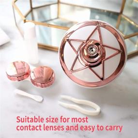 img 1 attached to 👁️ Cute & Portable Contact Lens Case with Mirror & Remover Tool - Ideal Travel & Home Storage Solution