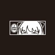 revamp your ride: jujutsu kaisen anime decals and laptop stickers by anya forger logo