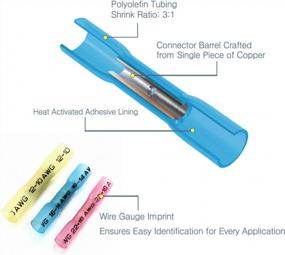 img 3 attached to Waterproof Copper Connectors: Sopoby 600 PCS Heat Shrink Butt Connectors For Marine And Automotive Wiring