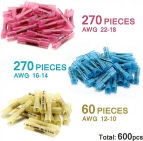 img 2 attached to Waterproof Copper Connectors: Sopoby 600 PCS Heat Shrink Butt Connectors For Marine And Automotive Wiring