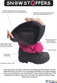 img 2 attached to SnowStoppers Childrens Snow Boot With Extra Long Sleeve