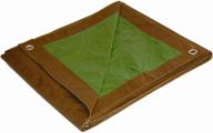 🔀 versatile and durable 9x12 multi-purpose brown/green medium duty dry top poly tarp (9'x12') logo