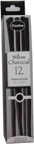 img 2 attached to 25 Sticks Speedball PH Coates Artist Willow Charcoal, Black - Thick