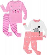 cozy and comfortable: kikizye's 100% cotton long sleeve pajamas for little big girls logo