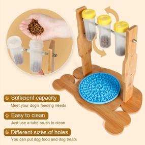 img 1 attached to Interactive Dog Treat Toy With Lick Mat And Slow Dispenser Feeder - Adjustable Height Puzzle Feeder For IQ Training, Pet Anxiety Relief - Perfect For Small To Large Dogs
