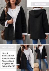 img 1 attached to Women'S Lapel Sherpa Fleece Jean Jacket - Winter Warm Denim Coat With Pockets